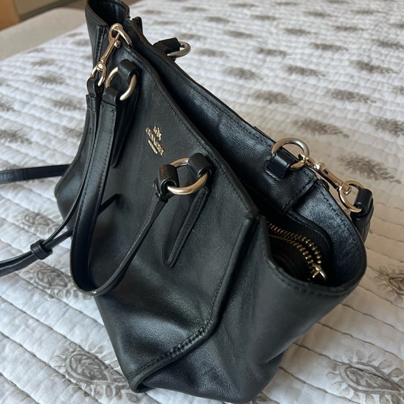 Coach Black Leather Mini Crosby Carryall Bag - Picture 4 of 10